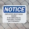 Signmission Employees Must Wash Hands If No Employee, 10 in W x Rectangle, Plastic OS-2PACK-NS-P-710-L-11973 - alternate 8
